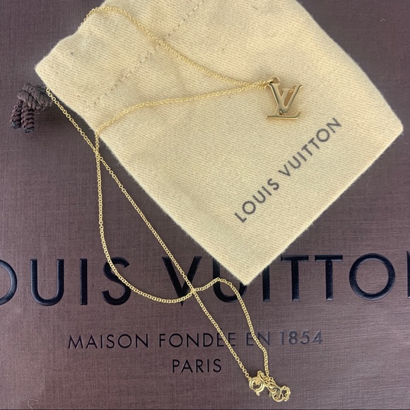 LOUIS VUITTON LV Charm Necklace 16” or 18” Chain - Picture 4 of 13